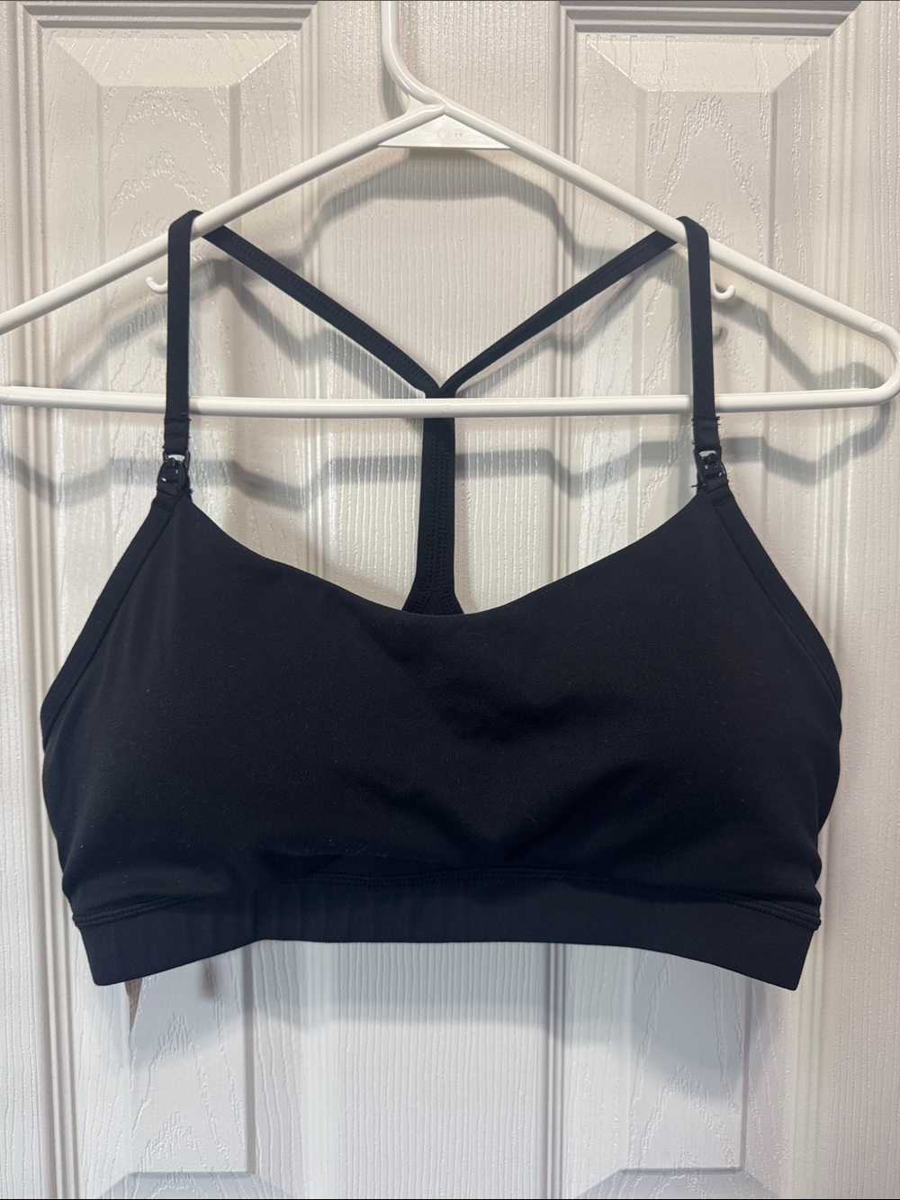 Black Women's Seamless Racerback Sports Bralette Large